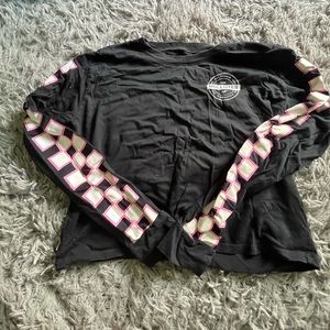 Black Hollister cropped longsleeve shirt size women’s extra small